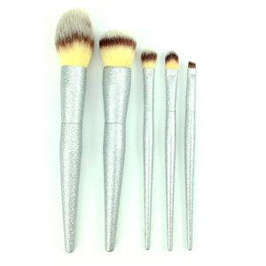 5 sztuk Silver Shine Makeup Set Brush (Face i Eye)